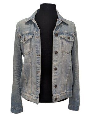 Topshop Moto Cropped Jean Jacket | Size 6